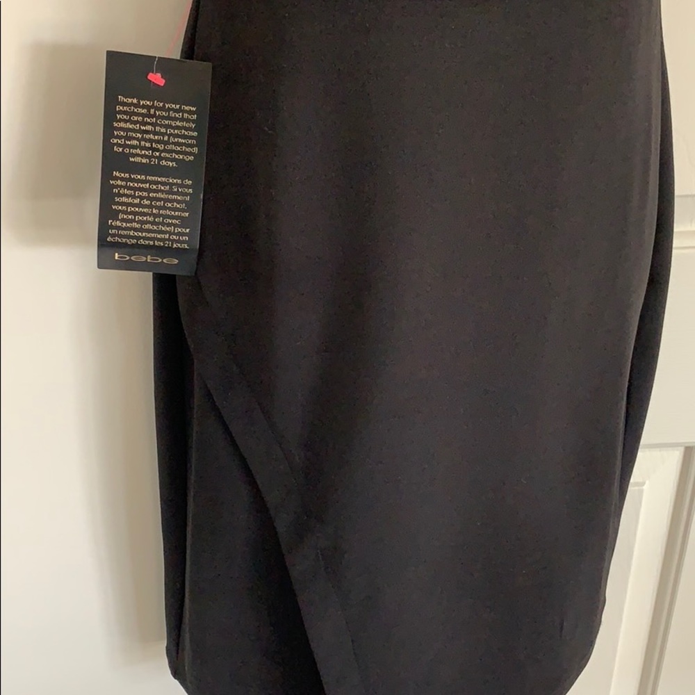 Black bebe midi dress